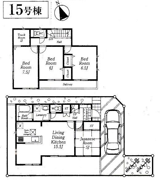 Floor plan. (15 Building), Price 25,800,000 yen, 4LDK+S, Land area 104.06 sq m , Building area 95.17 sq m