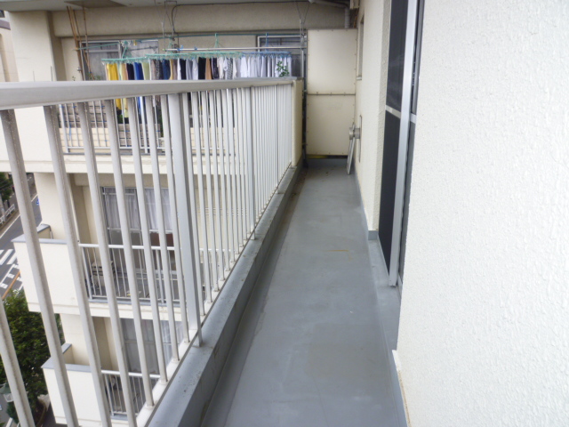 Balcony. It is a photograph of another room