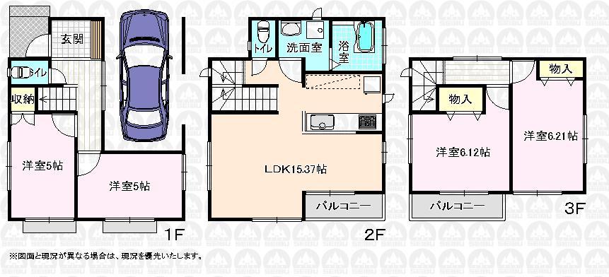 Floor plan. 25,300,000 yen, 4LDK, Land area 66.1 sq m , Building area 101.43 sq m
