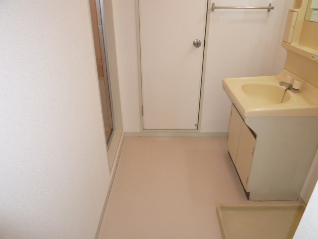 Washroom. It is a photograph of another room