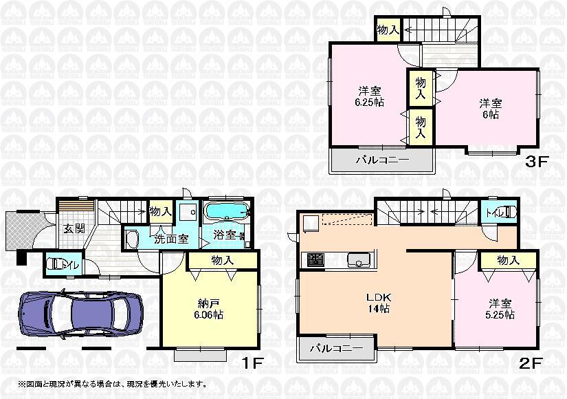 27.3 million yen, 3LDK + S (storeroom), Land area 74.87 sq m , Building area 110.54 sq m