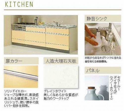 Same specifications photo (kitchen). 1 Building Specifications (built-in dishwasher dryer, With water purifier shower faucet construction)