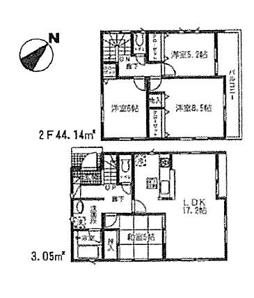 Floor plan. Okegawa Municipal Okegawa 912m to East Elementary School
