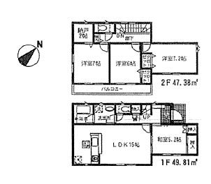 Floor plan. Okegawa Municipal Okegawa 912m to East Elementary School