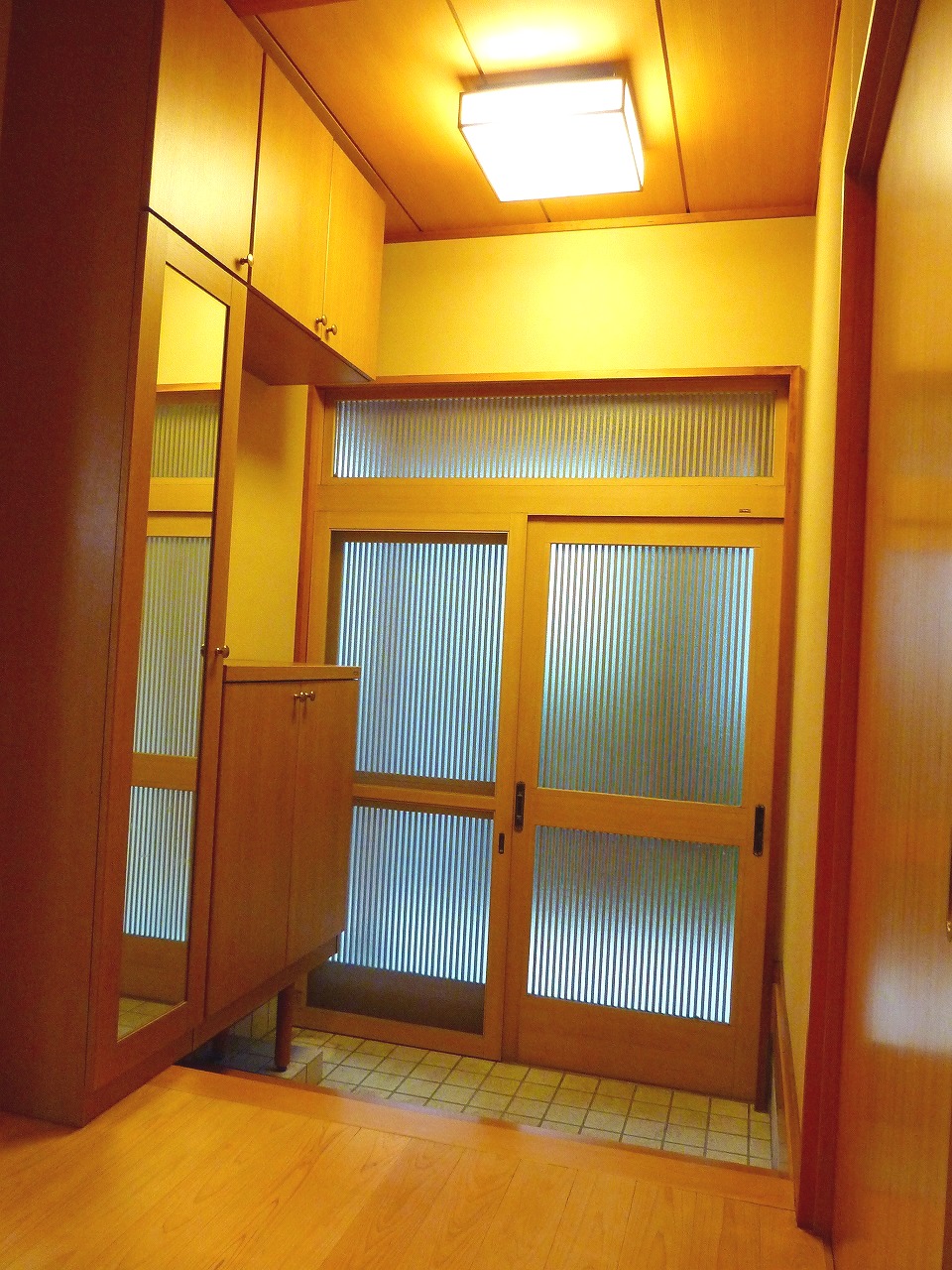 Entrance. Spacious entrance of Japanese style.