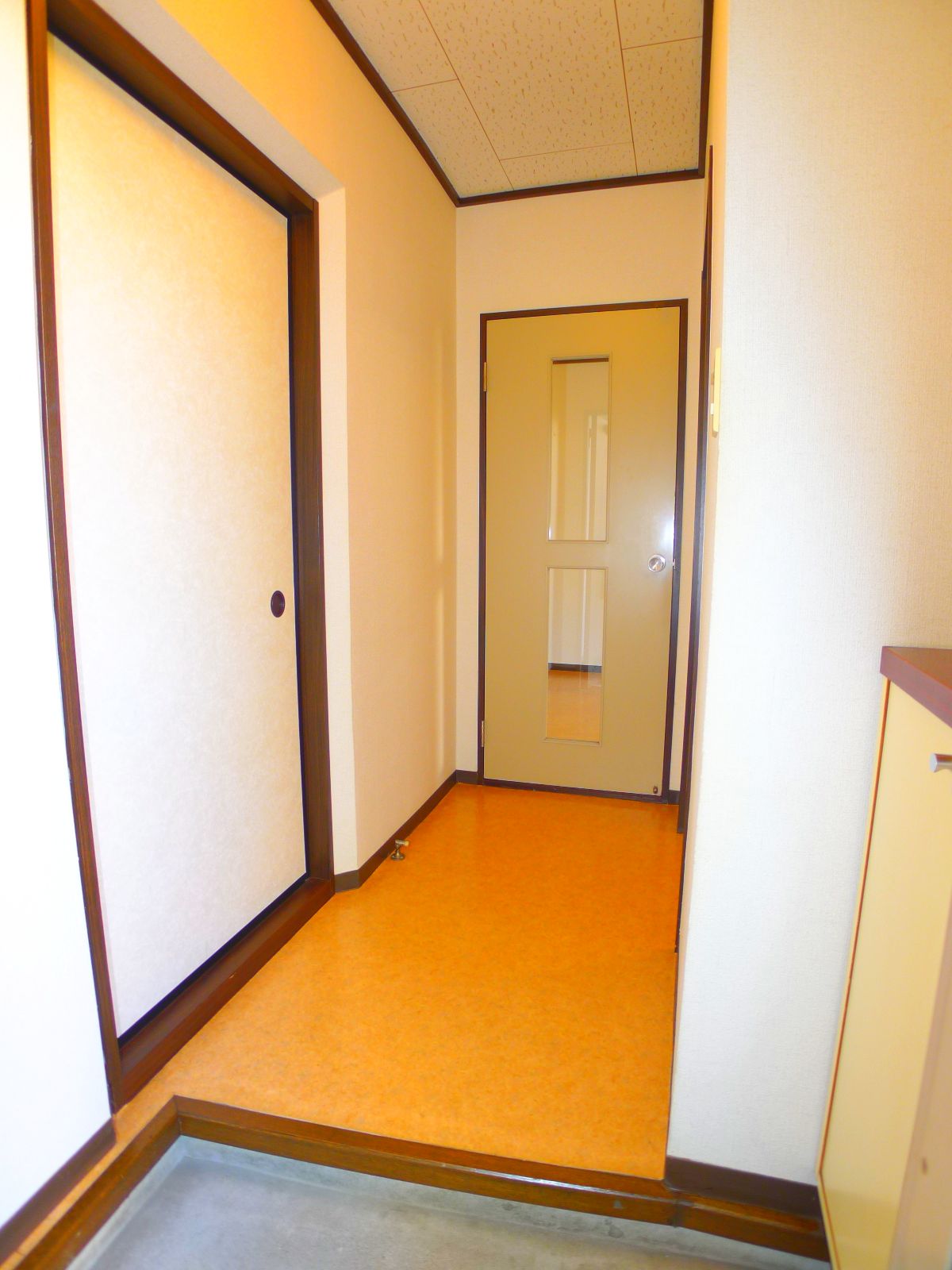 Entrance. There shoebox