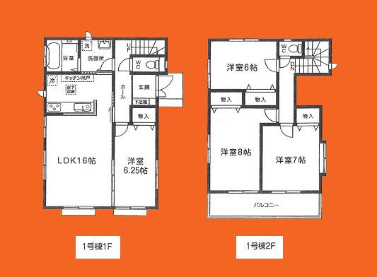 Floor plan. 33,800,000 yen, 4LDK, Land area 147.22 sq m , Building area 101.43 sq m
