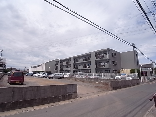 Building appearance. Sunny apartment