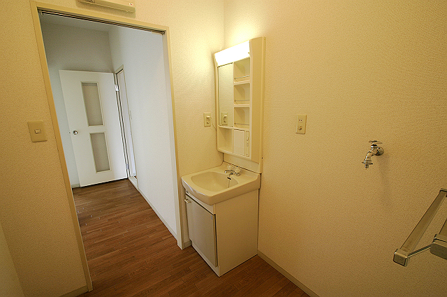 Washroom. Basin dressing room with a space