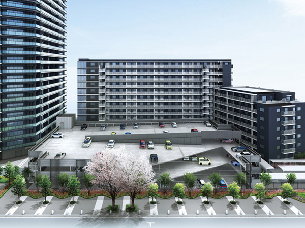 Common utility.  [Self-propelled parking] The site, Easy self-propelled parking 293 cars of loading and unloading (including the business collaborators dwelling unit number) was established. It offers further flat 置駐 car park one on site (for the disabled).  ※ Three for the visitors to the other (self-propelled), Car share two ring (self-propelled), There is one for management (flat position). (Rendering)