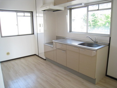 Kitchen. Bright kitchen with a window