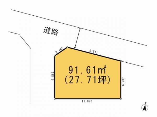Compartment figure. Land price 33 million yen, Land area 91.61 sq m