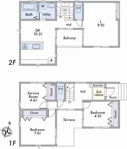 Floor plan. 31.5 million yen, 3LDK, Land area 93 sq m , Building area 91.49 sq m
