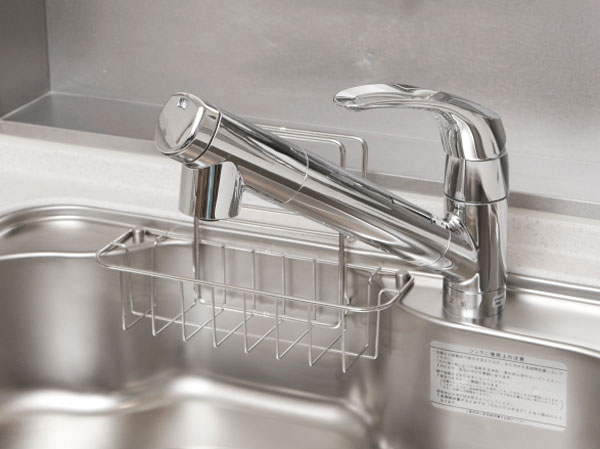 Kitchen.  [Water purifier integrated shower faucet] At the tip of the switching lever, shower ・ Raw water ・ Easy switching of water purification. Installing a water purifier integrated mixing faucet anytime tasty water is drinkable.