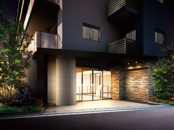 Shared facilities. Entrance Rendering