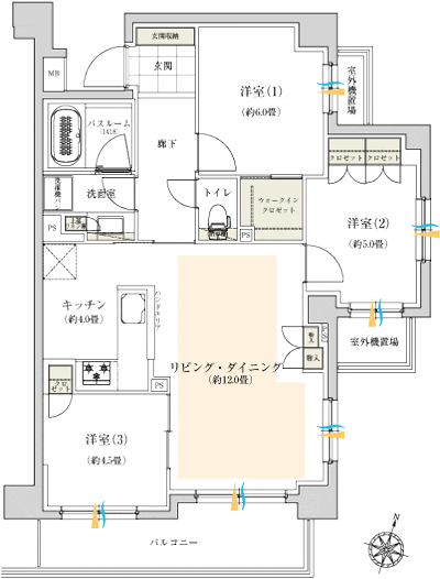 Floor: 3LDK + WIC, the occupied area: 70.48 sq m, Price: 42,500,000 yen, now on sale