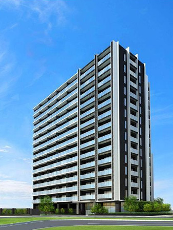 Buildings and facilities. Landmark Residence that becomes a new landscape in front of the station (Exterior view)