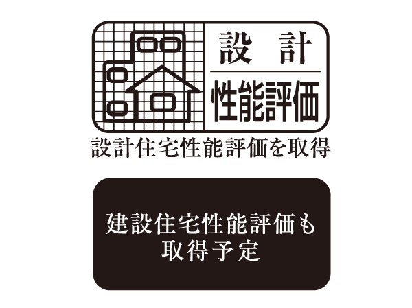 Building structure.  [Housing Performance Evaluation Report] The housing performance evaluation organization that has received the registration of the Minister of Land, Infrastructure and Transport, Plans to acquire two of the evaluation report. (All houses) ※ For more information see "Housing term large Dictionary".