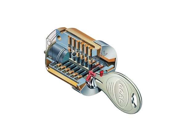 Security.  [Dimple cylinder key] The front door lock of each dwelling unit is, Adopted dimple cylinder key of effective reversible type in picking prevention. (Conceptual diagram)