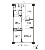 Floor: 2LDK + S + WIC + SC, the area occupied: 63.8 sq m, Price: 37,480,000 yen, now on sale