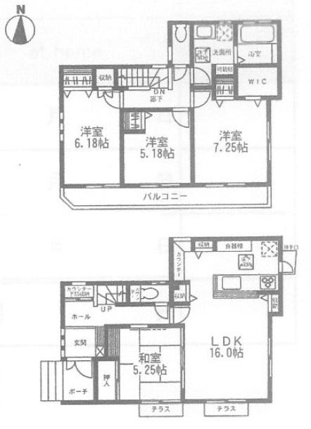 Floor plan. (12 Building), Price 57,210,000 yen, 4LDK, Land area 100.55 sq m , Building area 101.62 sq m