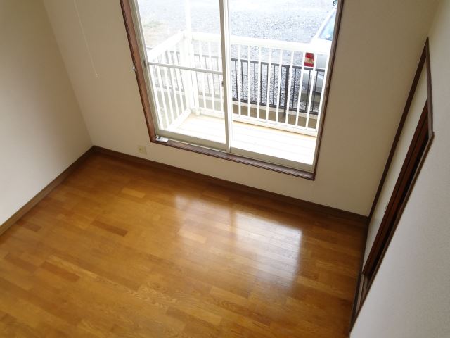 Living and room. It is a view from a loft.