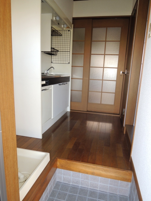 Entrance. There partition door in the living room and the front door