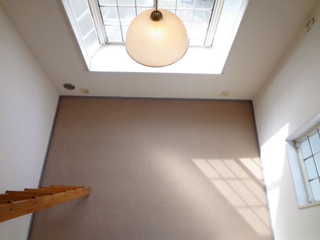 Living and room. The ceiling is high room