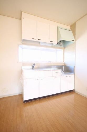 Kitchen. Small window with a kitchen. Ventilation is also a breeze.