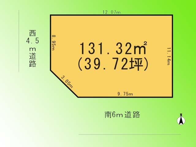 Compartment figure. Land price 16.8 million yen, Land area 1,680 sq m compartment view