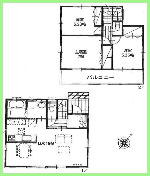 Floor plan. 21,400,000 yen, 3LDK, Land area 103.81 sq m , Building area 82.38 sq m