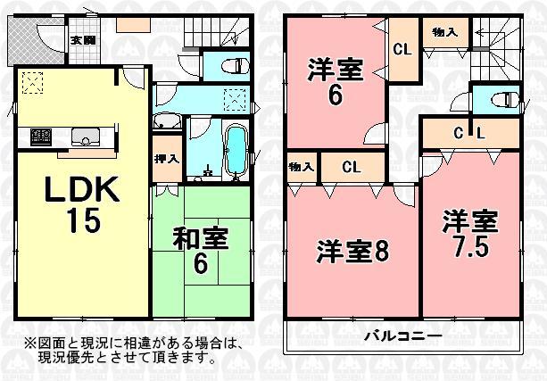 Floor plan. 28.8 million yen, 4LDK, Land area 100.27 sq m , Building area 99.83 sq m