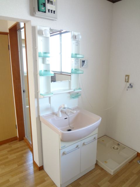 Washroom. What with shampoo dresser