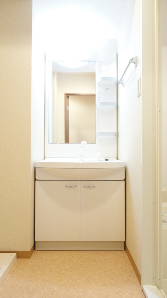 Washroom. Happy shampoo dresser in a busy morning