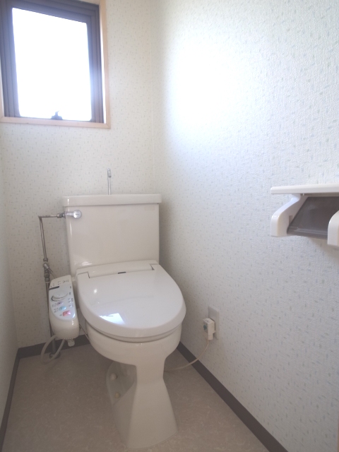 Toilet. Toilet, which is also the window is happy.