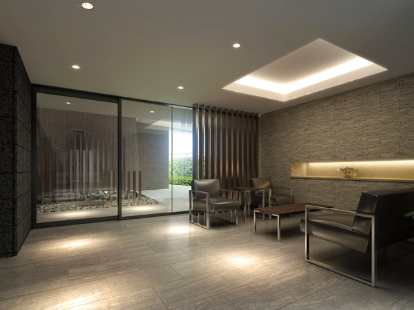 Features of the building.  [Entrance Hall Rendering] Simple to beautifully. To be calm space. 87 to the entrance to the family of the face, Greeted gently family each and every, It was a high-quality design that gives a sense of security sense of relief that came back to our house.