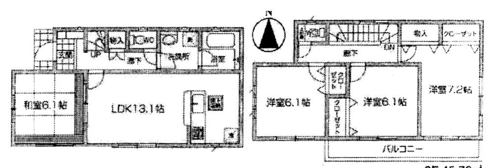 Floor plan. (7 Building), Price 29,800,000 yen, 4LDK, Land area 107.26 sq m , Building area 90.71 sq m