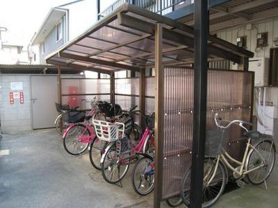 Other common areas. Bicycle parking is free of charge with a roof