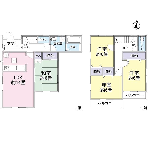 Floor plan. (12 Building), Price 34,800,000 yen, 4LDK, Land area 120.08 sq m , Building area 95.01 sq m