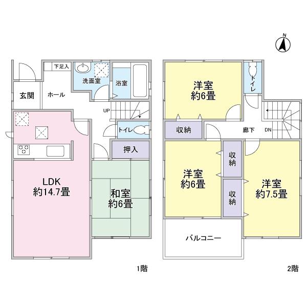 Floor plan. (7 Building), Price 35,800,000 yen, 4LDK, Land area 112.13 sq m , Building area 99.78 sq m