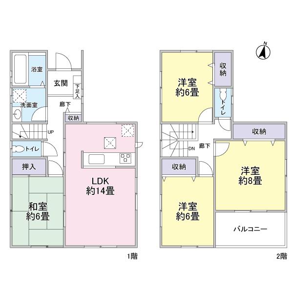 Floor plan. (8 Building), Price 37,800,000 yen, 4LDK, Land area 100.11 sq m , Building area 99.37 sq m