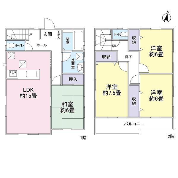 Floor plan. (9 Building), Price 35,800,000 yen, 4LDK, Land area 114.9 sq m , Building area 100.19 sq m