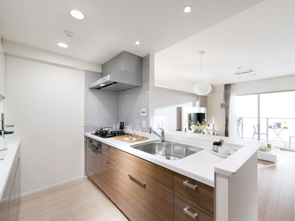 Kitchen.  [kitchen] It was both the beauty and functionality of the kitchen. For example, the gas stove is, Adopt a glass plate that are both beauty and durability. Not only beautiful, Strongly to heat and shock, Difficult dirty luck, It is easy to clean.