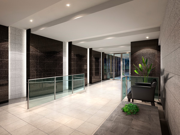 Shared facilities.  [Entrance hall] A well-equipped air conditioning, Entrance Hall of calm space flow of the music. (Entrance Hall Rendering)