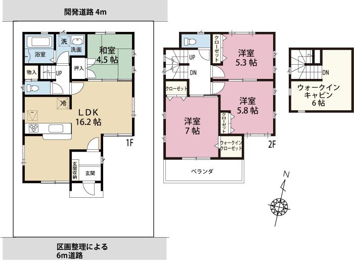 Floor plan. (3 Building), Price 36.5 million yen, 4LDK, Land area 100.16 sq m , Building area 93.16 sq m