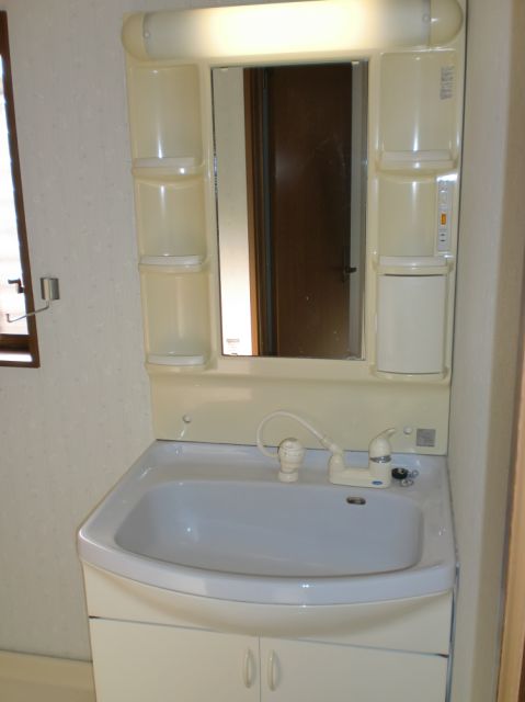 Washroom. Shampoo dresser with vanity.