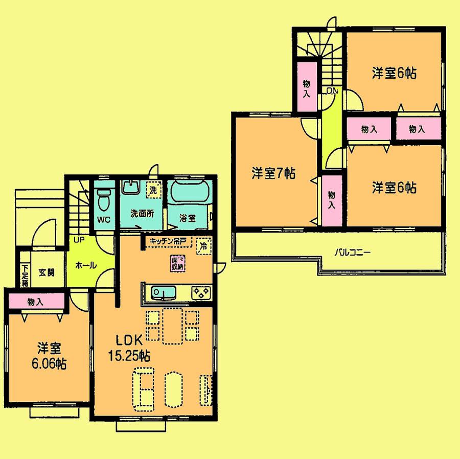 Floor plan. 26,800,000 yen, 4LDK, Land area 110.03 sq m , Building area 95.64 sq m located view in addition to this, It will be provided by the hope of design books, such as layout. 