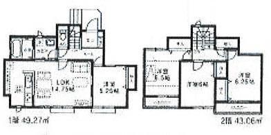 Floor plan. 25,800,000 yen, 4LDK, Land area 111.57 sq m , Building area 92.33 sq m