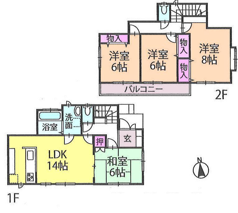 Floor plan. (A Building), Price 38,800,000 yen, 4LDK, Land area 100.25 sq m , Building area 97.5 sq m