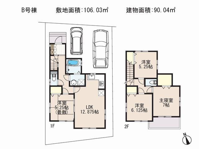 Floor plan. 27,900,000 yen, 4LDK, Land area 106.03 sq m , Building area 90.04 sq m